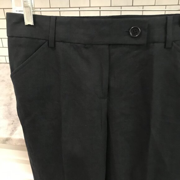 New J Crew Linen Pants Womens Tall 4 Black Wide Leg Trouser Business Formal - Picture 3 of 9